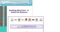 Desktop Screenshot of anythingaboutcars.com