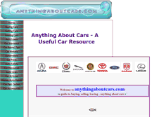 Tablet Screenshot of anythingaboutcars.com